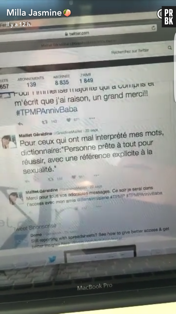 Milla Jasmine (Les Marseillais & Les Ch'tis VS Monde) insultée de "putes" par Géraldine Maillet dans TPMP
