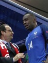 Blaise Matuidi en larmes devant Françoois Hollande après la finale perdue de l'Euro 2016 France - Portugal