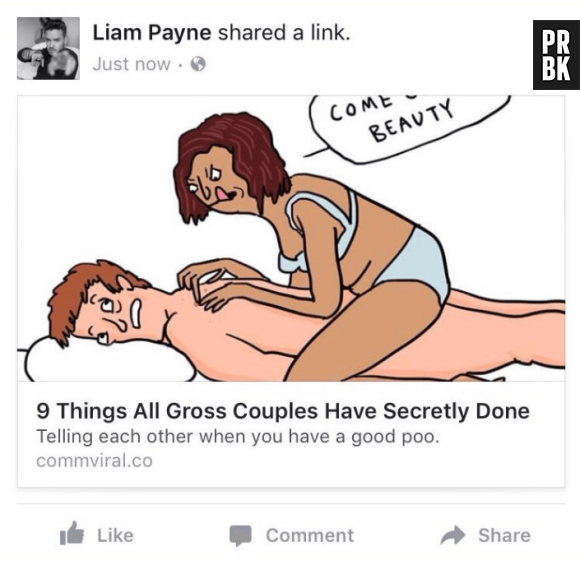 Liam Payne : Son compte Facebook piraté... avec des images pornographiques !
