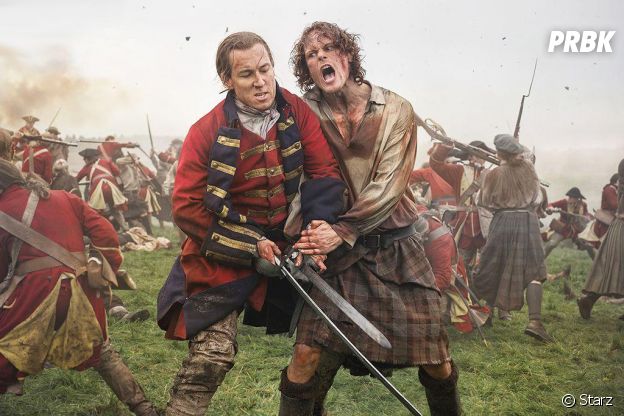 Outlander saison 3 : Jamie (Sam Heughan) face à Jack Randall (Tobias Menzies)