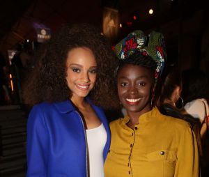 Miss France 2017, Alicia Aylies et l'actrice Aissa Maiga à la soirée de lancement de FIFA 18