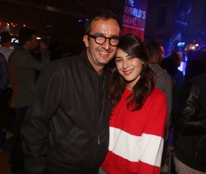 Cyrille Eldin et Sandrine Calvayrac à la soirée FIFA 18
