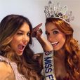 Maëva Coucke : Miss France 2018 pose avec Iris Mittenaere