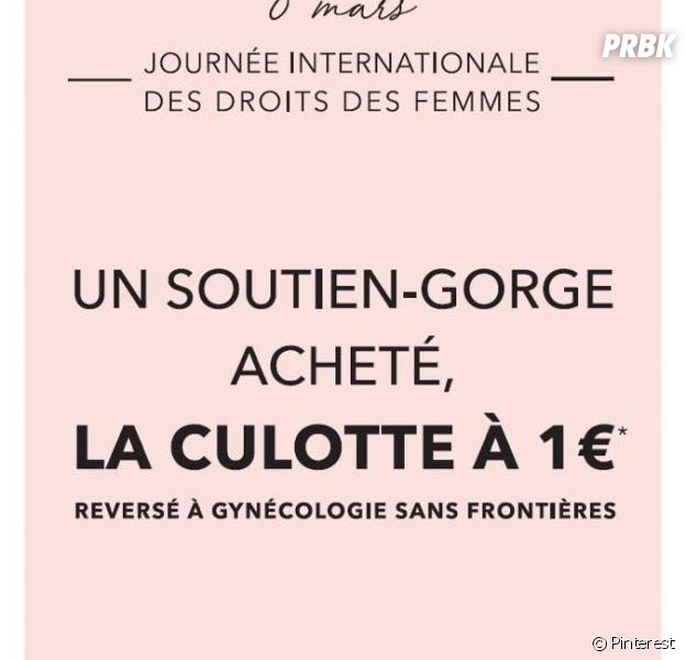 Journée de la femme : Etam vend ses culottes à 1 euro pour aider les femmes en détresse médicale