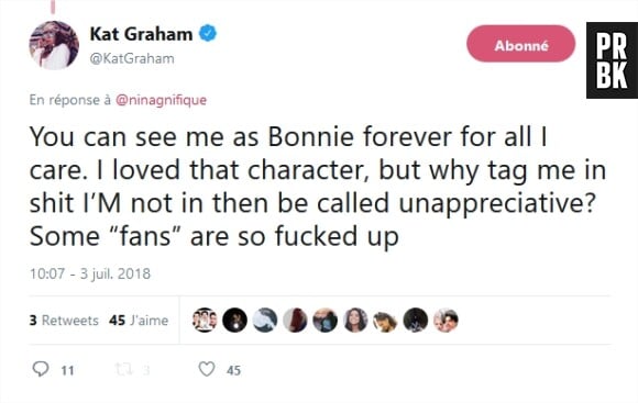 Kat Graham critique ses fans sur Twitter