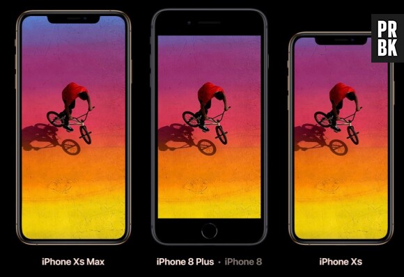 iPhone Xs, iPhone XS Max et iPhone 8, la comparaison des tailles