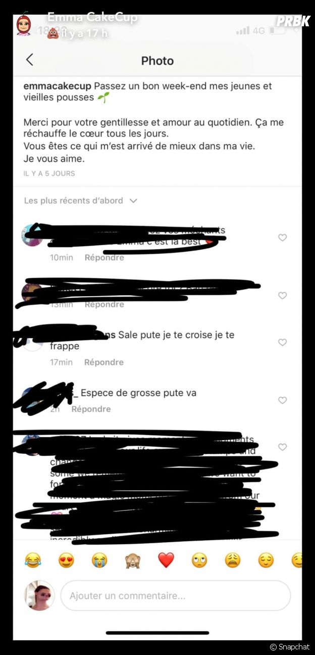 Emma CakeCup menacée de mort : " les messages sont très virulents, ça me fait extrêmement peur"