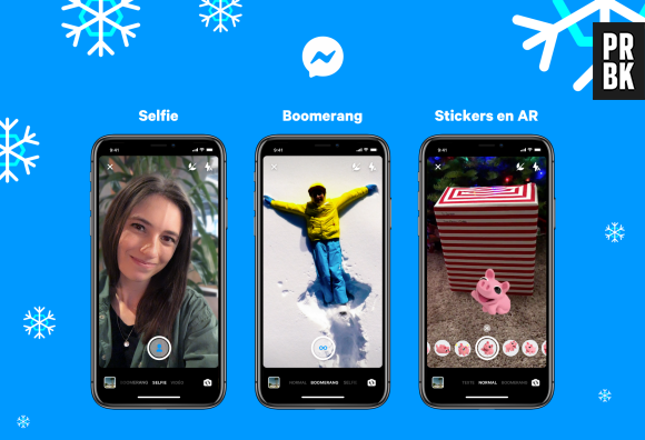 Facebook Messenger lance des stickers festifs pour Noël et le jour de l'an, ainsi que des nouveaux effets caméra.