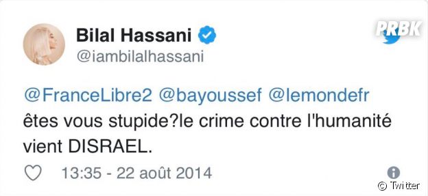 Bilal Hassani s'explique après la publication de tweets datant de 2014 à propos d'Israel ou Dieudonné