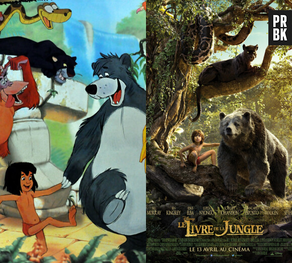 Le livre de la jungle : les personnages dans le dessin-animé VS dans le film