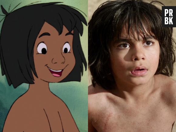 Le livre de la jungle : Mowgli dans le dessin-animé VS dans le film
