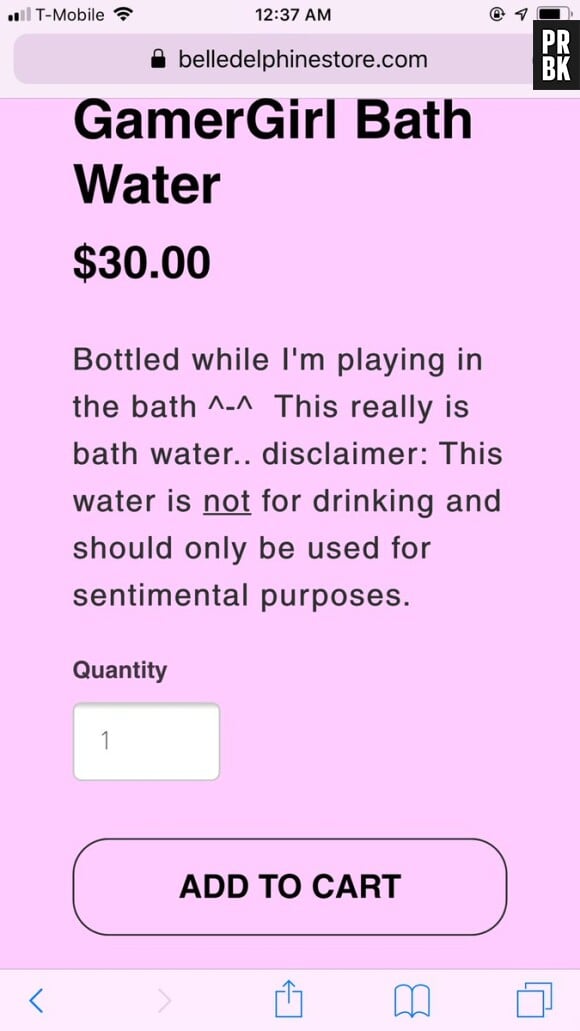 Une influenceuse vend l'eau de son bain à ses abonnés