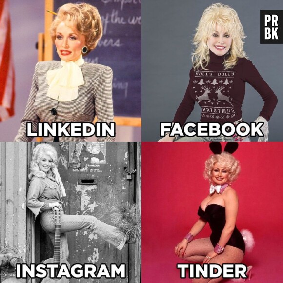 Linkedin, Facebook, Instagram, Tinder : le #DollyPartonChallenge devient viral, les stars adorent