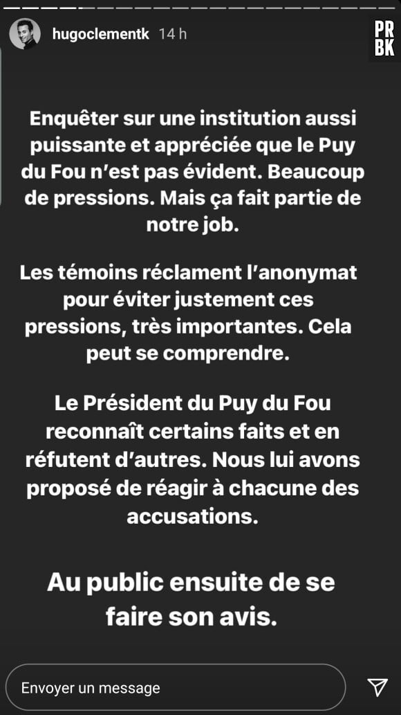 Puy du Fou : 4 anciens employés accusent le parc d'attractions de violences animales dans un reportage signé Hugo Clément, le président du parc réagit