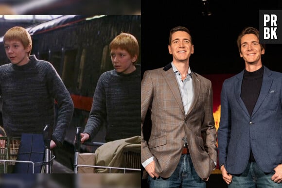 James et Oliver Phelps dans le premier film Harry Potter VS aujourd'hui