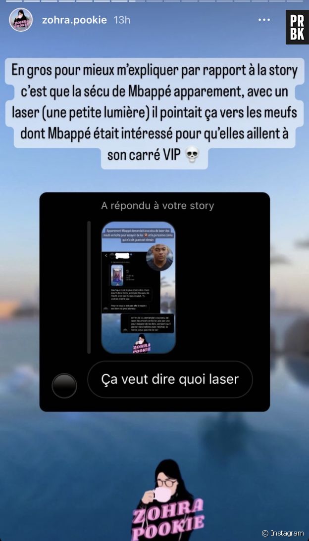 Kylian Mbappé demanderait à sa sécu de pointer les filles qui lui plaisent avec un laser pour les faire venir à sa table.
