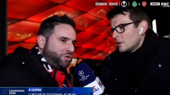 "On est nul à chier", "il s'en bat les couilles"... Interviewé à la télé, un supporter du PSG craque en direct, le journaliste ne sait plus comment l'arrêter