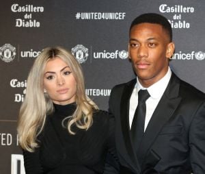 Anthony Martial et sa compagne Mélanie Da Cruz lors du dîner de gala "United For Unicef" à Manchester, le 15 novembre 2017.  Celebrities at the "United for Unicef" dinner gala in Manchester. November 15th, 2017. 