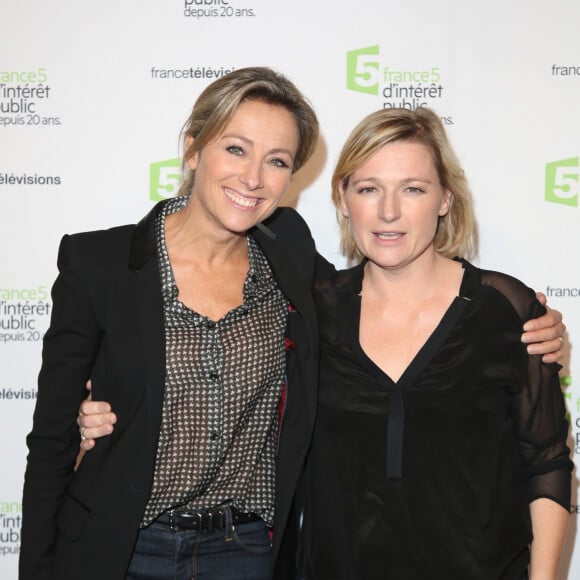 Anne-Sophie Lapix et Anne-Elisabeth Lemoine - Soirée du 20ème anniversaire de France 5 à la Cité de la mode et du design à Paris, le 27 novembre 2014.