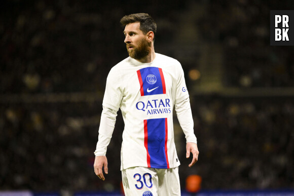 Lionel Leo Messi (PSG) - Match de football Ligue 1 Uber Eats Angers Vs PSG (Paris Saint-Germain) 0-2 à Angers le 21 avril 2023. © JB Autissier / Panoramic / Bestimage  Football - League 1 Uber Eats - Angers Vs PSG (0-2) in Angers on 21/04/2023 