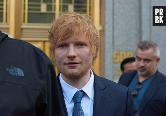 Ed Sheeran à la sortie du tribunal à New York, le 26 avril 2023. Ed Sheeran est accusé de plagiat par la famille de Marvin Gaye. © Edna Leshowitz/Zuma Press/Bestimage