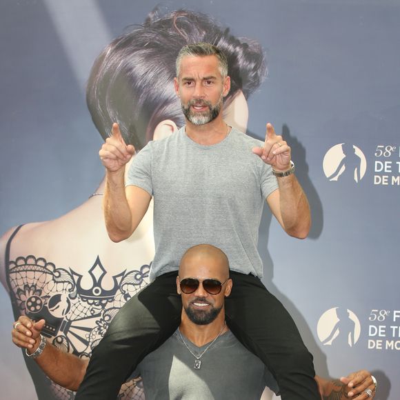 Jay Harrington, Shemar Moore pour la série "Swat" lors du 58ème festival de Télévision de Monte-carlo à Monaco le 17 juin 2018. © Denis Guignebourg / Bestimage  Photocell during 58th Monte-Carlo Television festival in Monaco on 17th 2018 