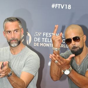 Jay Harrington, Shemar Moore pour la série "Swat" lors du 58ème festival de Télévision de Monte-carlo à Monaco le 17 juin 2018. © Denis Guignebourg / Bestimage  Photocell during 58th Monte-Carlo Television festival in Monaco on 17th 2018 