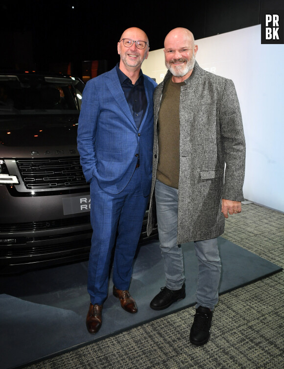 Semi Exclusif - Philippe Etchebest et Philippe Robbrecht (PDG de Jaguar Land Rover France) lors de la soirée de lancement du nouveau Range Rover au Pavillon Vendôme à Paris le 4 novembre 2021. © Veeren / Bestimage 
