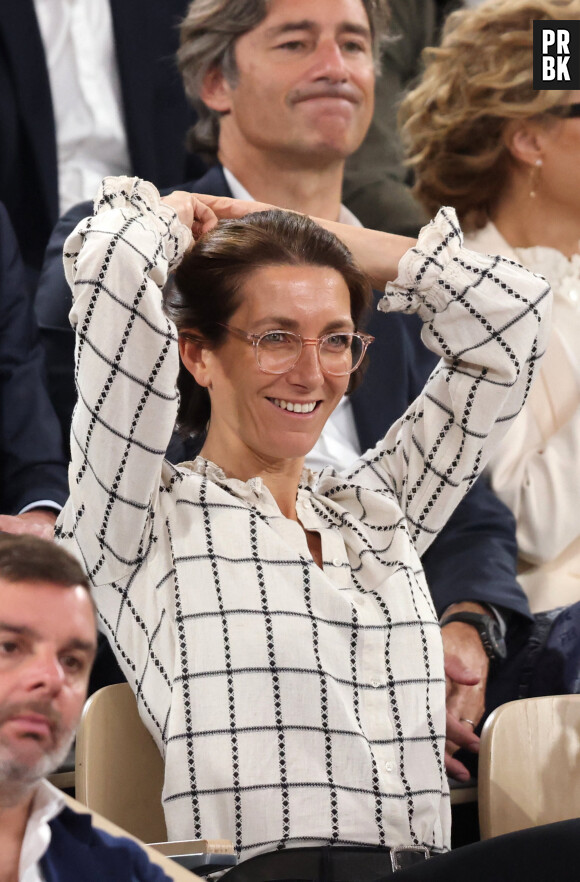 Anne-Claire Coudray en tribune (jour 13) lors des Internationaux de France de Tennis de Roland Garros 2022 à Paris, France, le 3 juin 2022. © Dominique Jacovides/Bestimage 