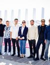 Waël Sersoub, Rabah Nait Oufella, Jérémie Guez, Emmanuelle Devos, Sofian Khammes, Théo Christine, Bruno Todeschini et Vincent Elbaz au photocall de la série "B.R.I." pour CanneSeries Saison 6 sur la plage du Mariott à Cannes, France, le 18 avril 2023. © Denis Guignebourg/BestImage   "The Brigade" photocall during the 6th Canneseries International Festival : Day Five on April 18, 2023 in Cannes, France. 