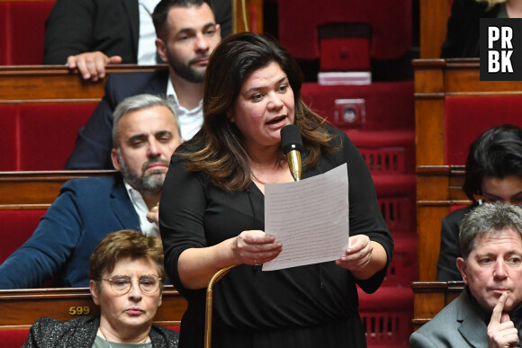 Raquel Garrido - Séance de questions au gouvernement à l'Assemblée Nationale à Paris le 11 avril 2023. © Lionel Urman / Panoramic / Bestimage