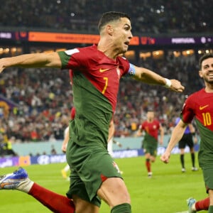 joie des joueurs du Portugal apres le but de Cristiano Ronaldo sur penalty face au Ghana, le 24 novembre 2022. Le Portugal a gagné 3-2. © Jean-Baptiste Autissier/Panoramic/Bestimage