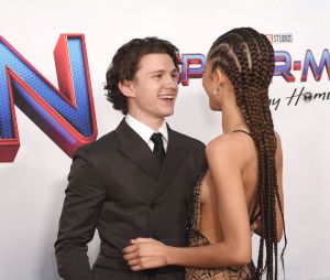 Tom Holland et sa compagne Zendaya à la première du film "Spider-Man: No Way Home" à Los Angeles, le 13 décembre 2021.  Celebrities at the premiere of "Spider-Man: No Way Home" in Los Angeles. December 13th, 2021. 