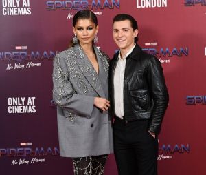 Tom Holland et sa compagne Zendaya à la première du film "Spider-Man: No Way Home" à Londres, le 5 décembre 2021.  "Spider-Man: No Way Home" premiere in London, December 5th, 2021. 