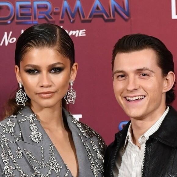 Tom Holland et sa compagne Zendaya à la première du film "Spider-Man: No Way Home" à Londres, le 5 décembre 2021.  "Spider-Man: No Way Home" premiere in London, December 5th, 2021. 