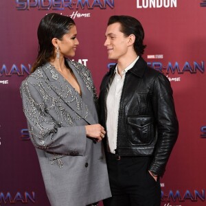 Tom Holland et sa compagne Zendaya à la première du film "Spider-Man: No Way Home" à Londres, le 5 décembre 2021.  "Spider-Man: No Way Home" premiere in London, December 5th, 2021. 