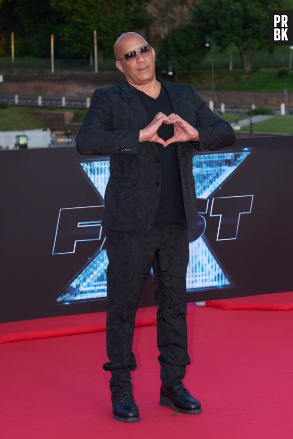 Vin Diesel à la première du film "Fast & Furious X" à Rome, le 12 mai 2023.