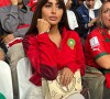 Marine El Himer dans les tribunes pour soutenir le Maroc lors de la Coupe du Monde 2022.