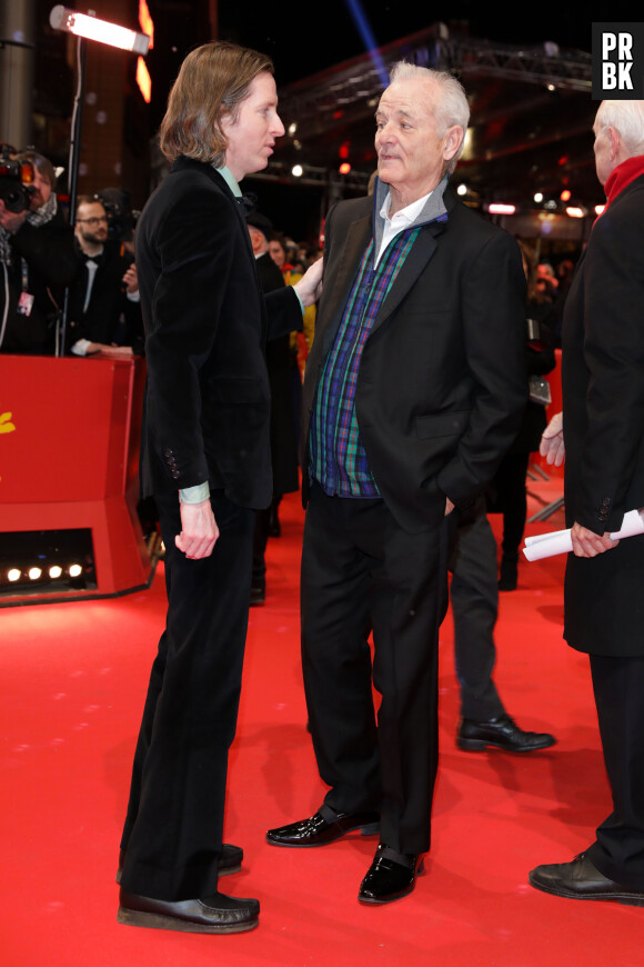 Wes Anderson et Bill Murray - Cérémonie d'ouverture du 68ème édition du festival international du film de Berlin (La Berlinale 2018) le 15 février 2018.