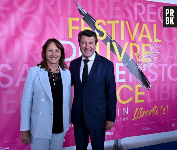 Ségolène Royal et Christian Estrosi, le maire de Nice, durant la 27ème édition du Festival du Livre de Nice, installé sur le jardin Albert 1er, du 3 au 5 juin 2023. © Bruno Bebert / Bestimage