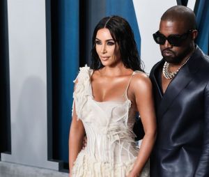Kim Kardashian et son mari Kanye West - People à la soirée "Vanity Fair Oscar Party" après la 92ème cérémonie des Oscars 2020 au Wallis Annenberg Center for the Performing Arts à Los Angeles, le 9 février 2020.