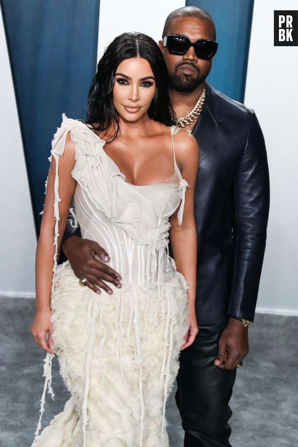 Kim Kardashian West, Kanye West - Photocall de la soirée Vanity Fair en marge de la 92ème cérémonie des Oscars 2020 au Wallis Annenberg Center for the Performing Arts à Los Angeles le 9 février 2020.