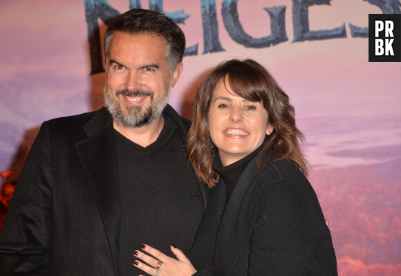 Maxime Chattam et sa femme Faustine Bollaert - Projection exceptionelle de "La Reine des Neiges 2 " au Grand Rex à Paris le 13 novembre 2019. © Veeren Ramsamy/Bestimage