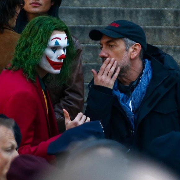 Lady Gaga sur le tournage du film "Joker: Folie à deux" à New York, le 26 mars 2023. 