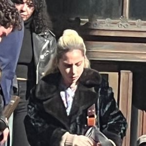Lady Gaga sur le tournage du film "Joker: Folie à deux" à New York, le 26 mars 2023. 