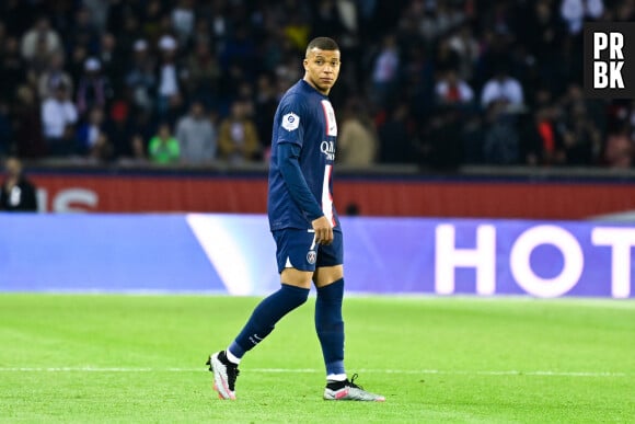 Kylian Mbappé contre Ajaccio (5-0) au Parc des Princes, le 13 mai 2023. © Federico Pestellini / Panoramic / Bestimage