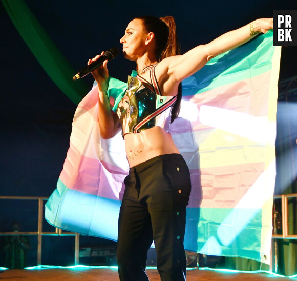 Mel C (Melanie Chisholm) en concert à la fin de la Gay Pride à Brighton. Le 3 août 2019 