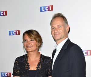 Pascale de La Tour du Pin et Fabien Namias lors du photocall de la conférence de rentrée de la chaine LCI à Boulogne Billancourt le 30 août 2017. © Coadic Guirec / Bestimage