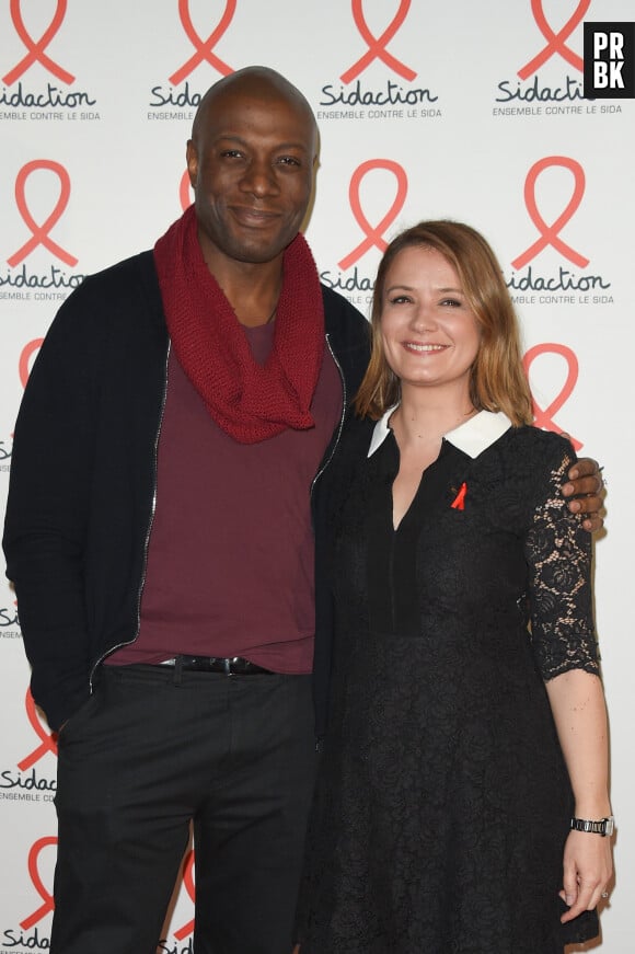 Harry Roselmack et Pascale de La Tour du Pin - Soirée de présentation de la prochaine édition du Sidaction 2018 au musée du Quai Branly - Jacques Chirac à Paris, France, le 5 mars 2018. © Coadic Guirec/Bestimùage