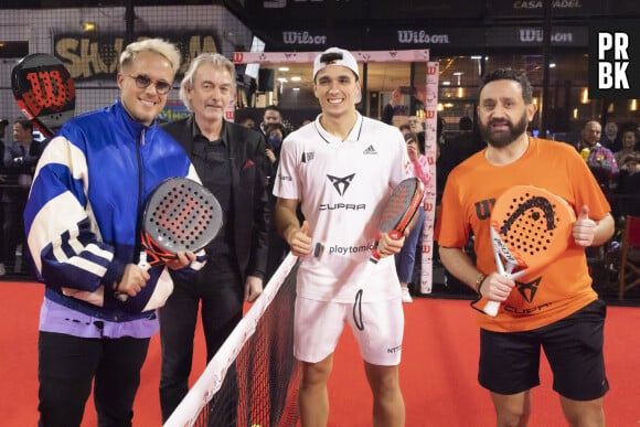 Exclusif - Guillaume Genton, Gilles Verdez, Ale Galan (N°1 mondial de Padel), Cyril Hanouna - Soirée de matchs d'exhibition de Padel au club "Casa Padel" à Saint-Denis le 17 mars 2022. © Jack Tribeca/Bestimage 